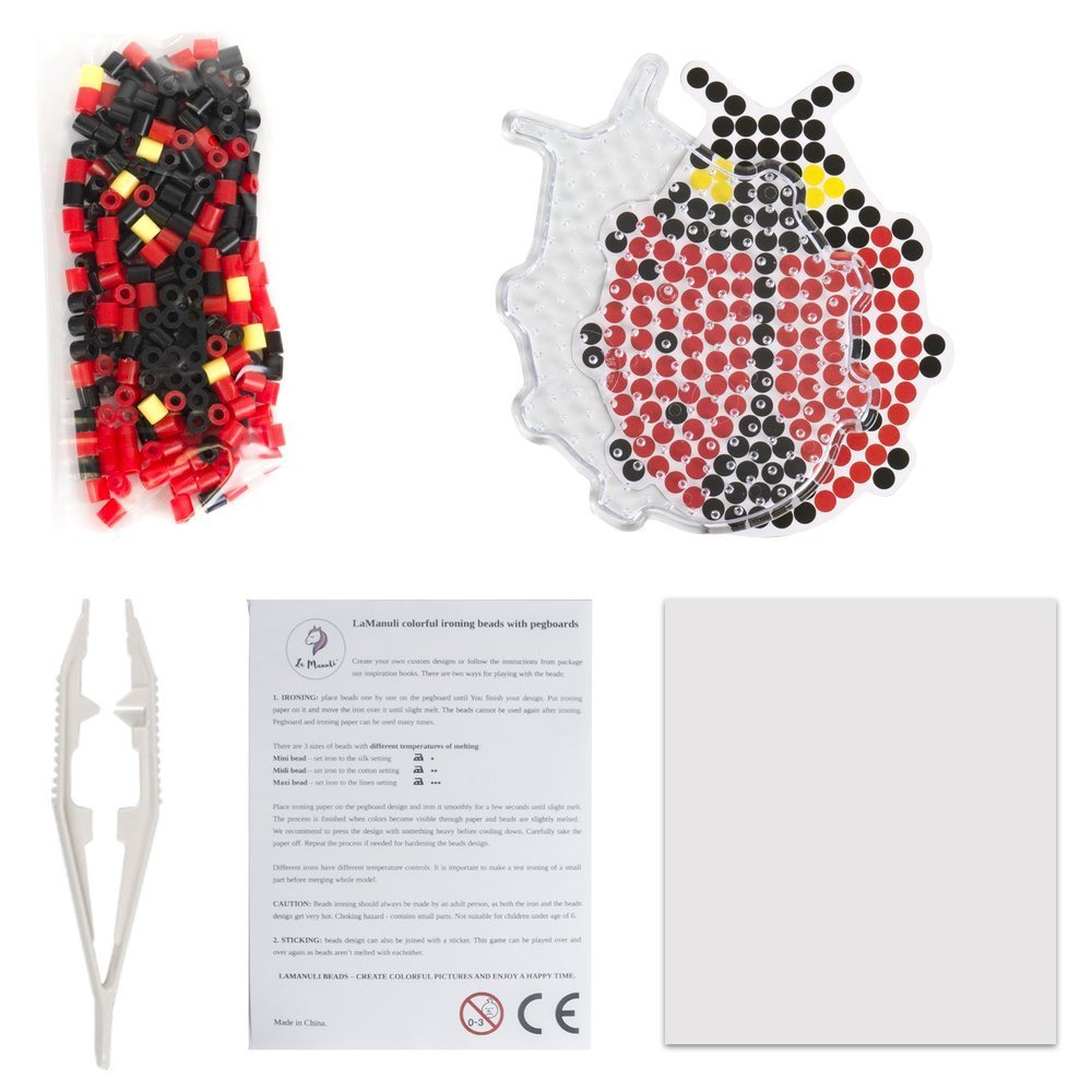 Koraliki do prasowania Szablon BIEDRONKA