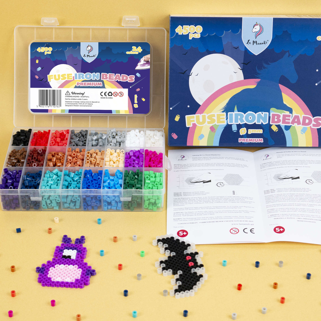 Koraliki do prasowania 4500 szt CIEMNE Kolory