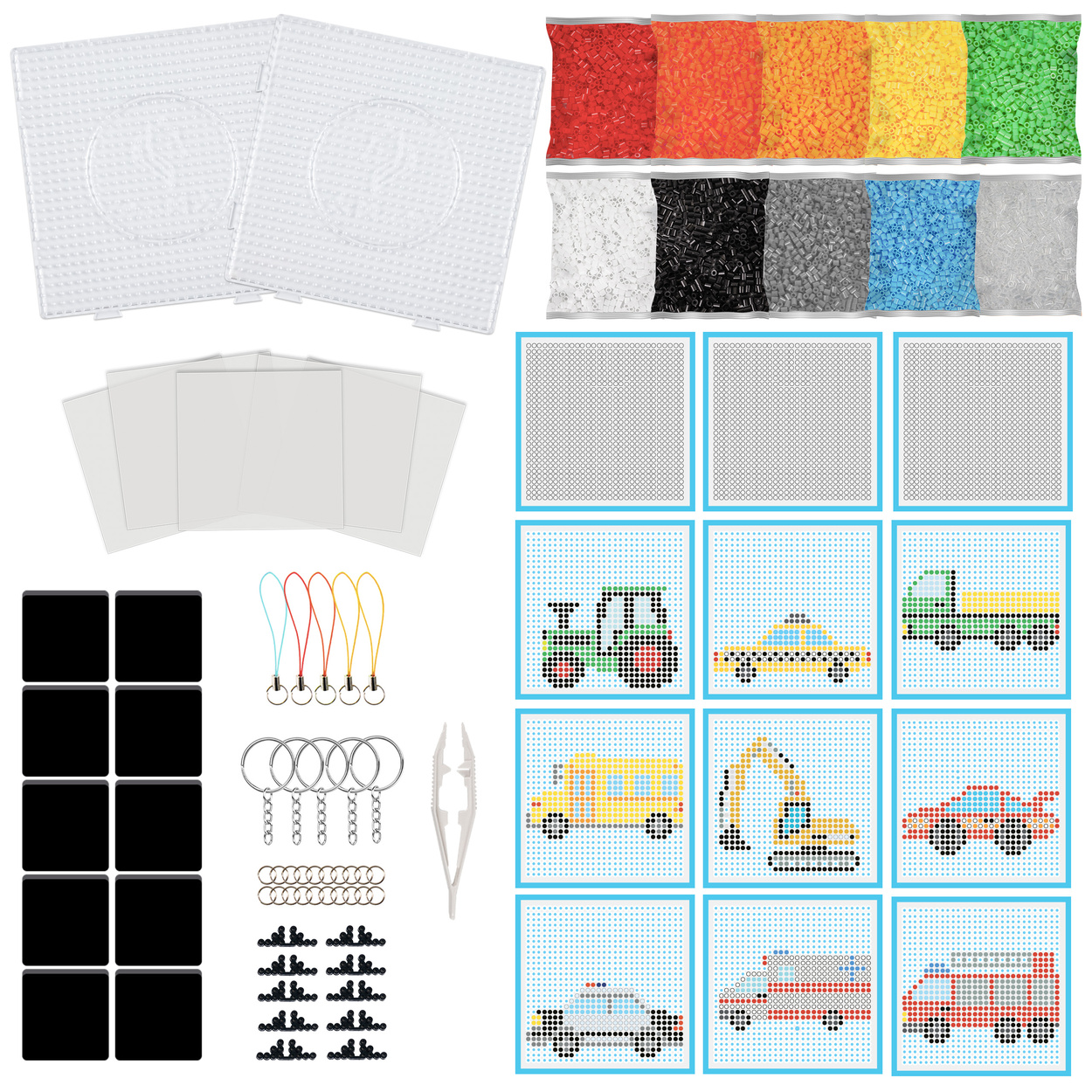 Koraliki do prasowania Zestaw Niesamowite Pojazdy