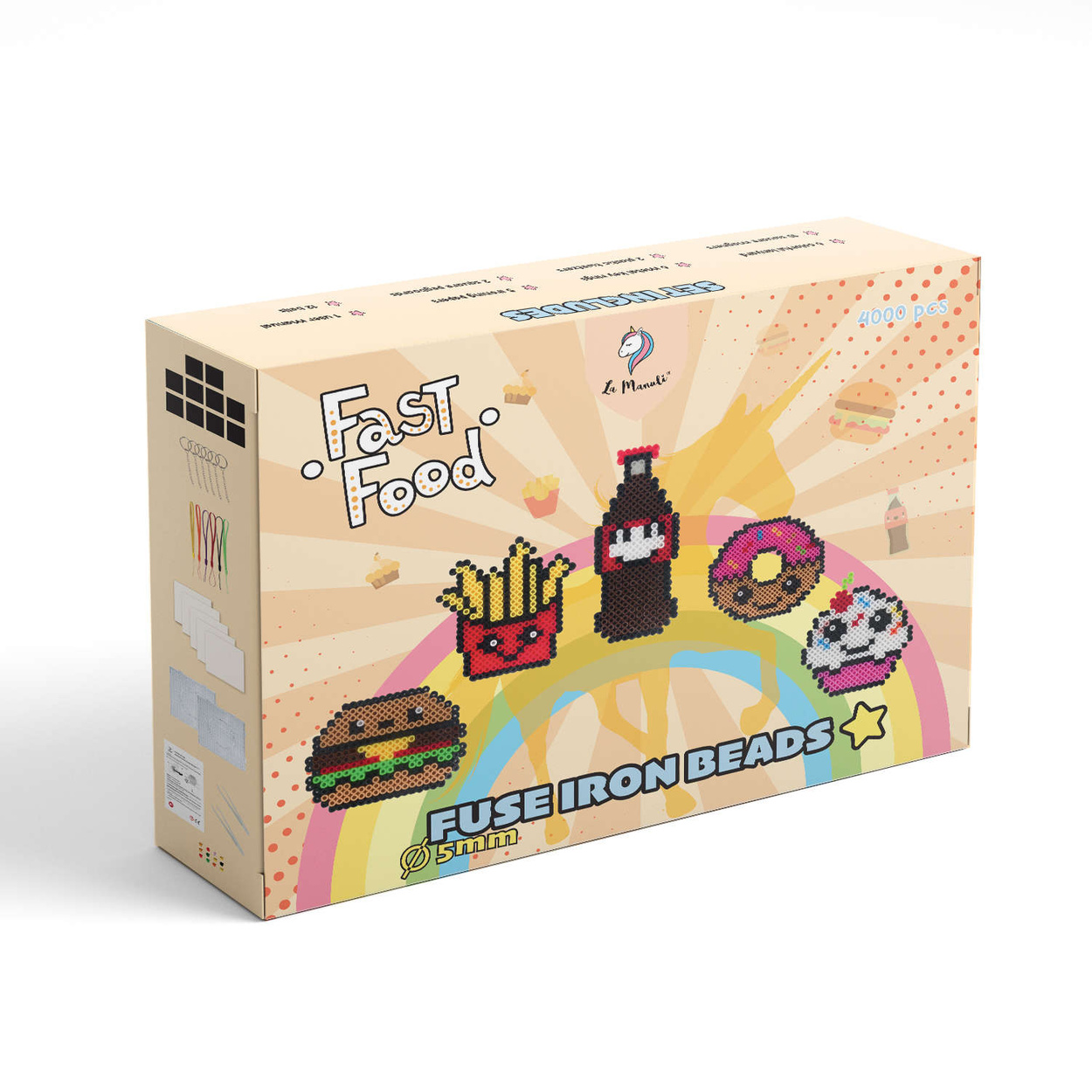 Koraliki do prasowania Zestaw Fastfood