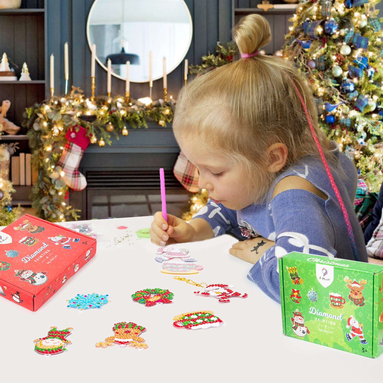 La Manuli Haft Diamentowy dla Dzieci - Świąteczny Zestaw Diamond Painting DP03