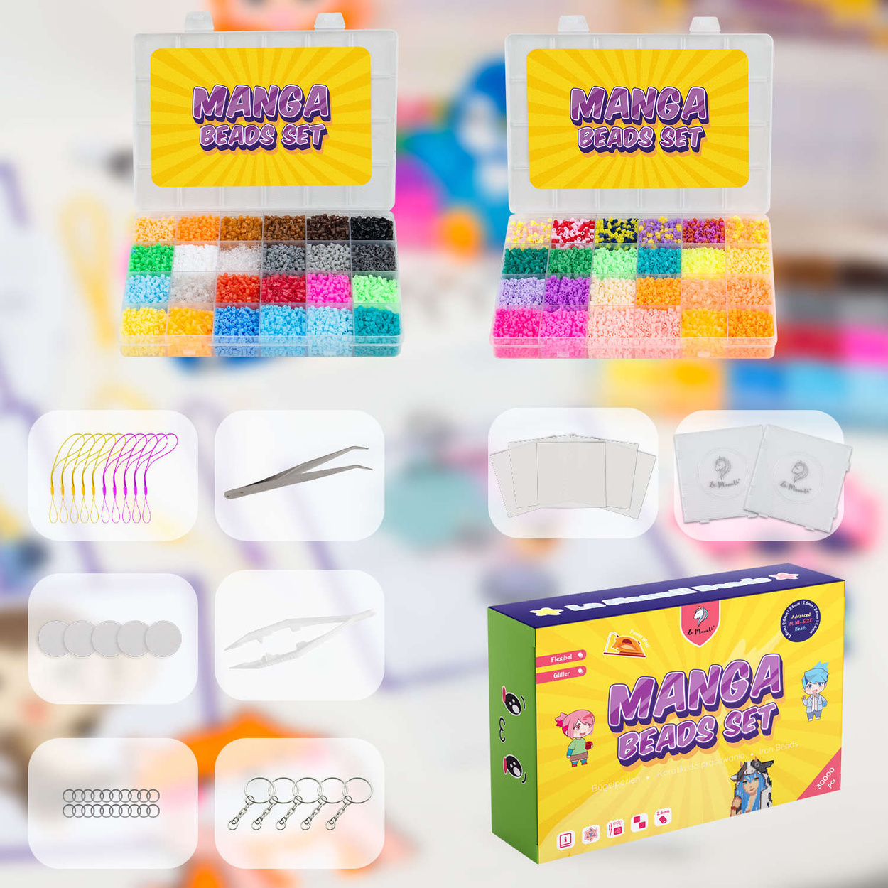 Mini Koraliki do prasowania Zestaw Anime i Manga