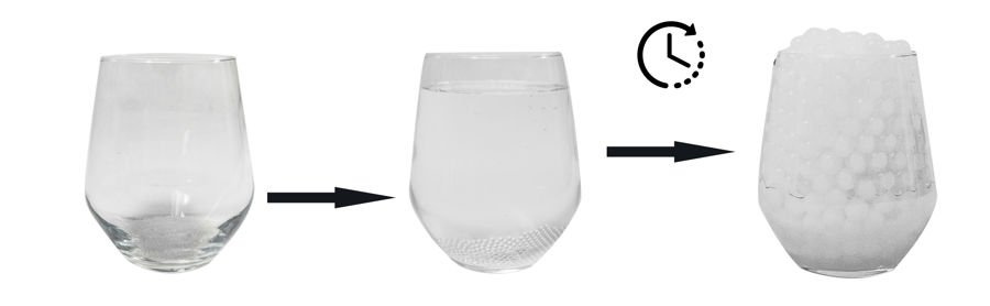 Kulki wodne, żelowe La Manuli - białe, perłowe