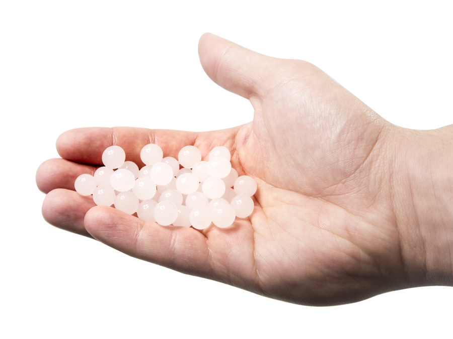 Kulki wodne, żelowe La Manuli - białe, perłowe