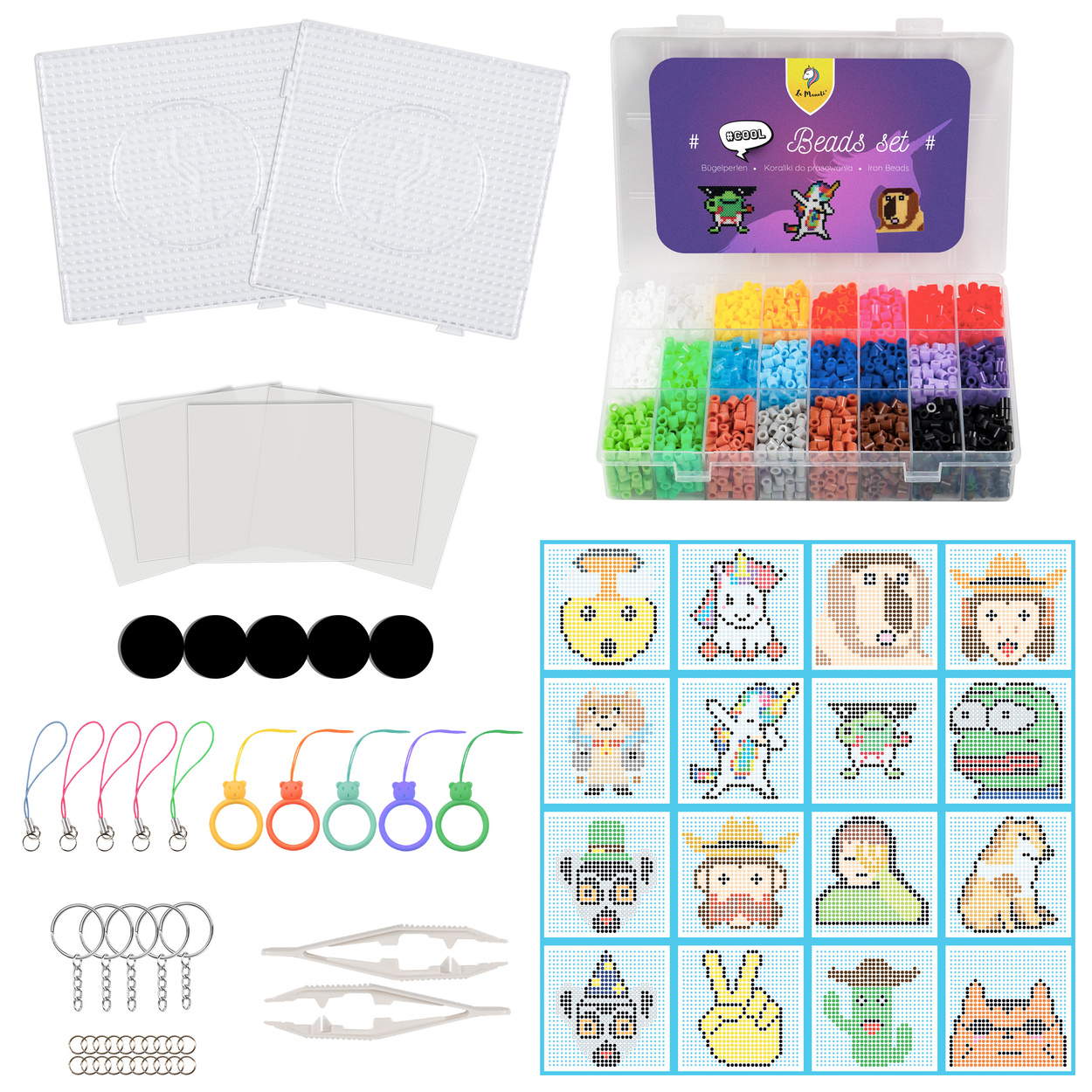 Koraliki do prasowania Zestaw Memy i Emoji