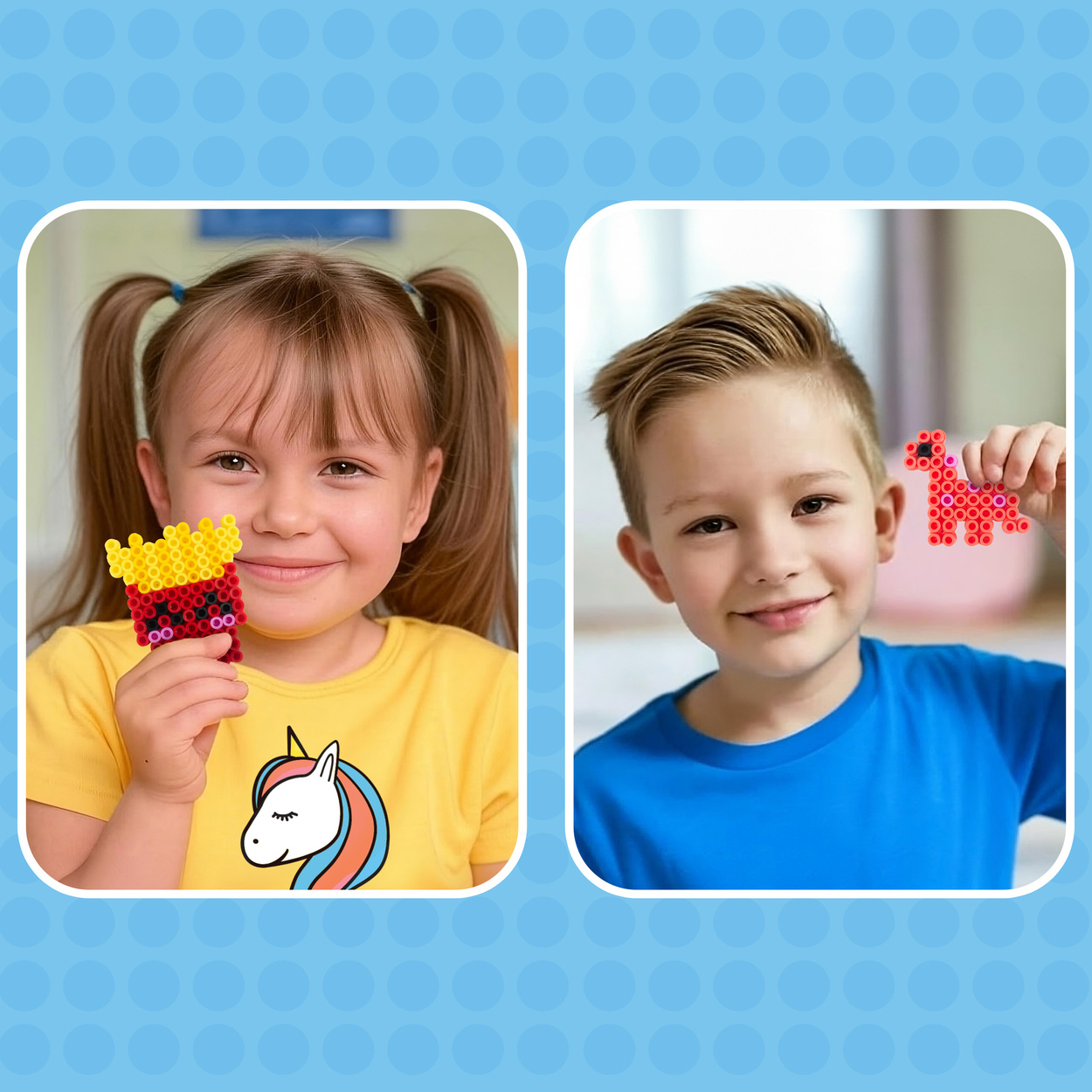 Zestaw 4 Podkładek + 10 Wzorów do Koralików do Prasowania (10mm)