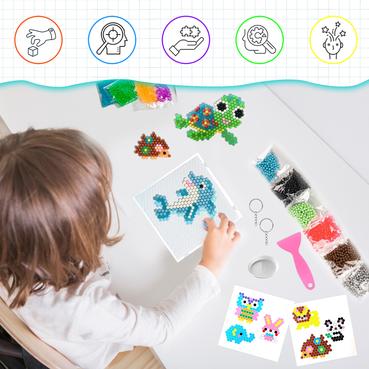 Koraliki wodne La Manuli - wzory zwierzątka