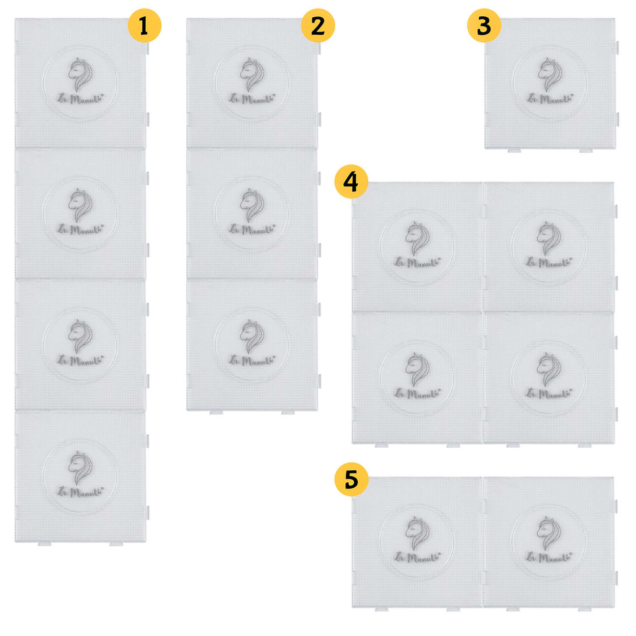 La Manuli 4x PODKŁADKI do Koralików do Prasowania Mini