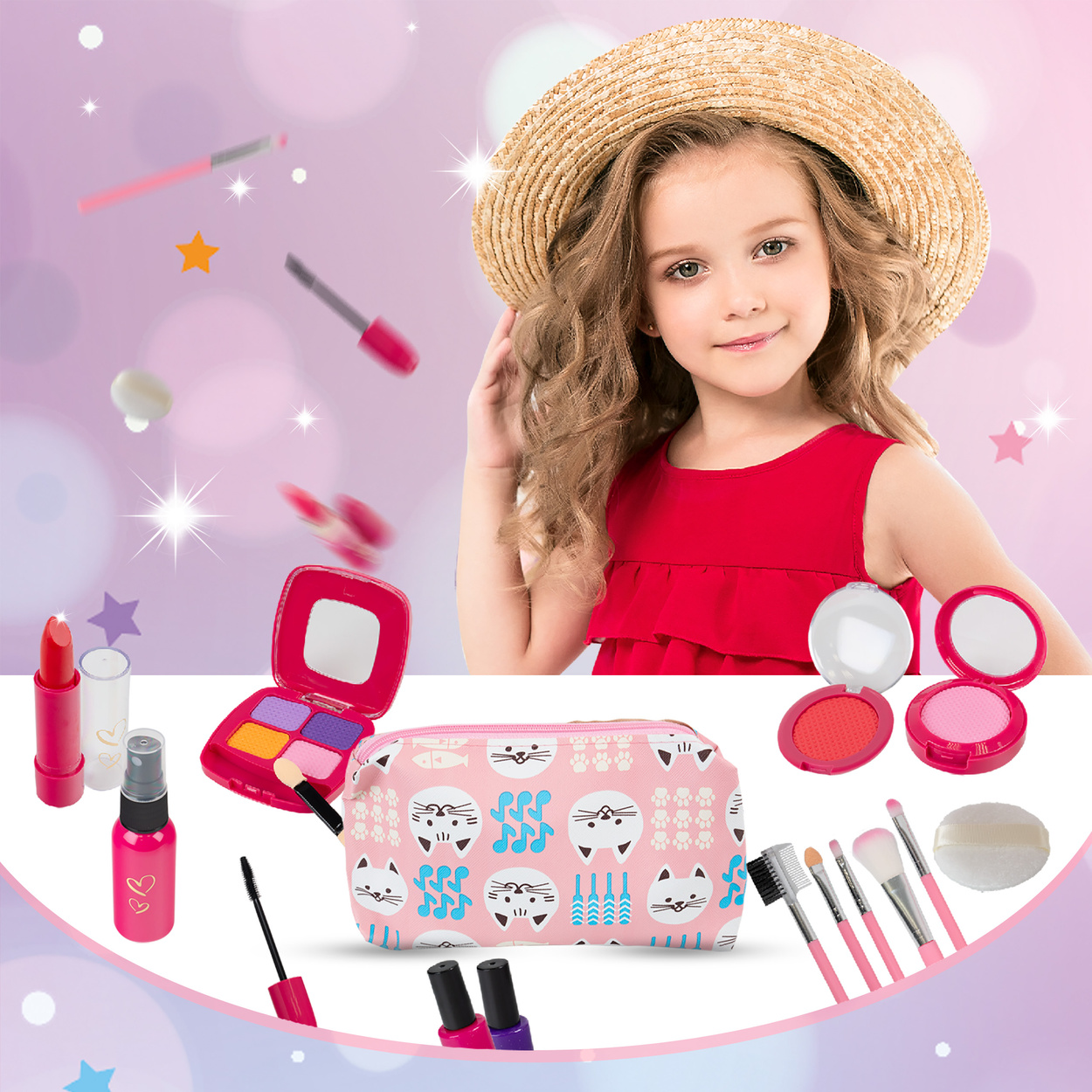 Kosmetyki dla dziewczynki - zestaw Kitty