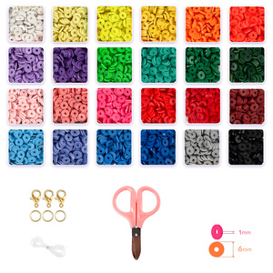 Koraliki Płaskie do Robienia Bransoletek Biżuterii Naszyjników Zestaw