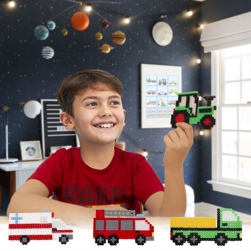 Koraliki do prasowania Zestaw Niesamowite Pojazdy