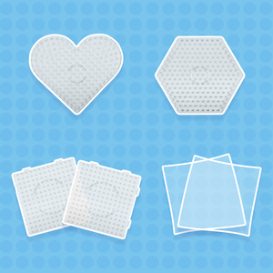 Zestaw 4 Podkładek + 10 Wzorów do Koralików do Prasowania (10mm)