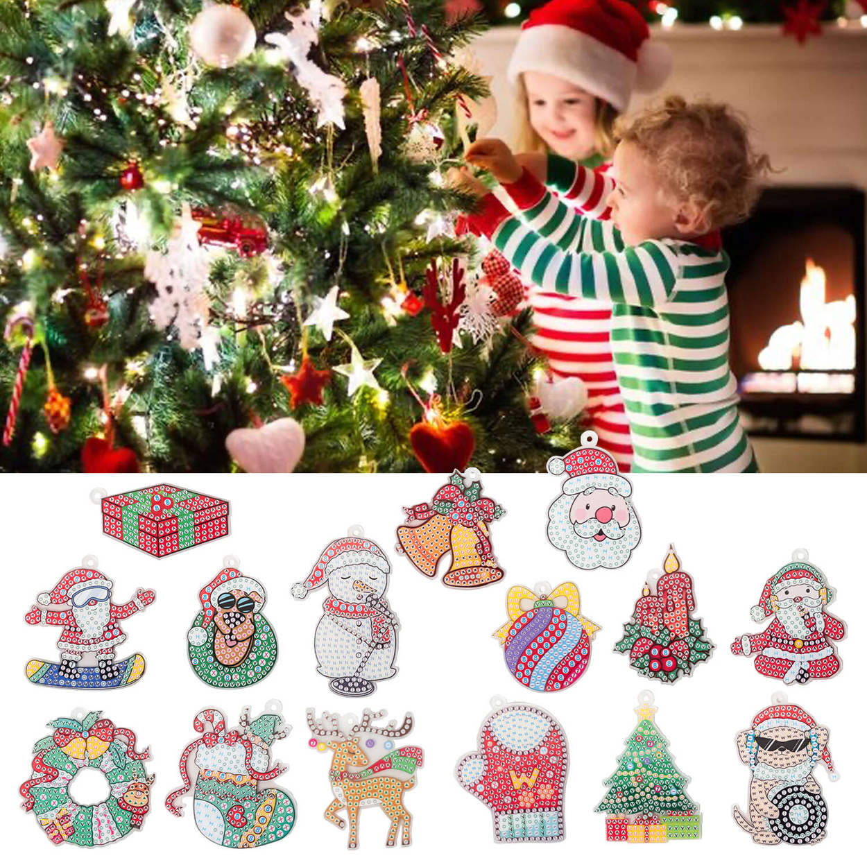 La Manuli Haft Diamentowy dla Dzieci - Świąteczny Zestaw Diamond Painting DP01