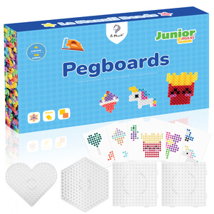 Zestaw 4 Podkładek + 10 Wzorów do Koralików do Prasowania (10mm)