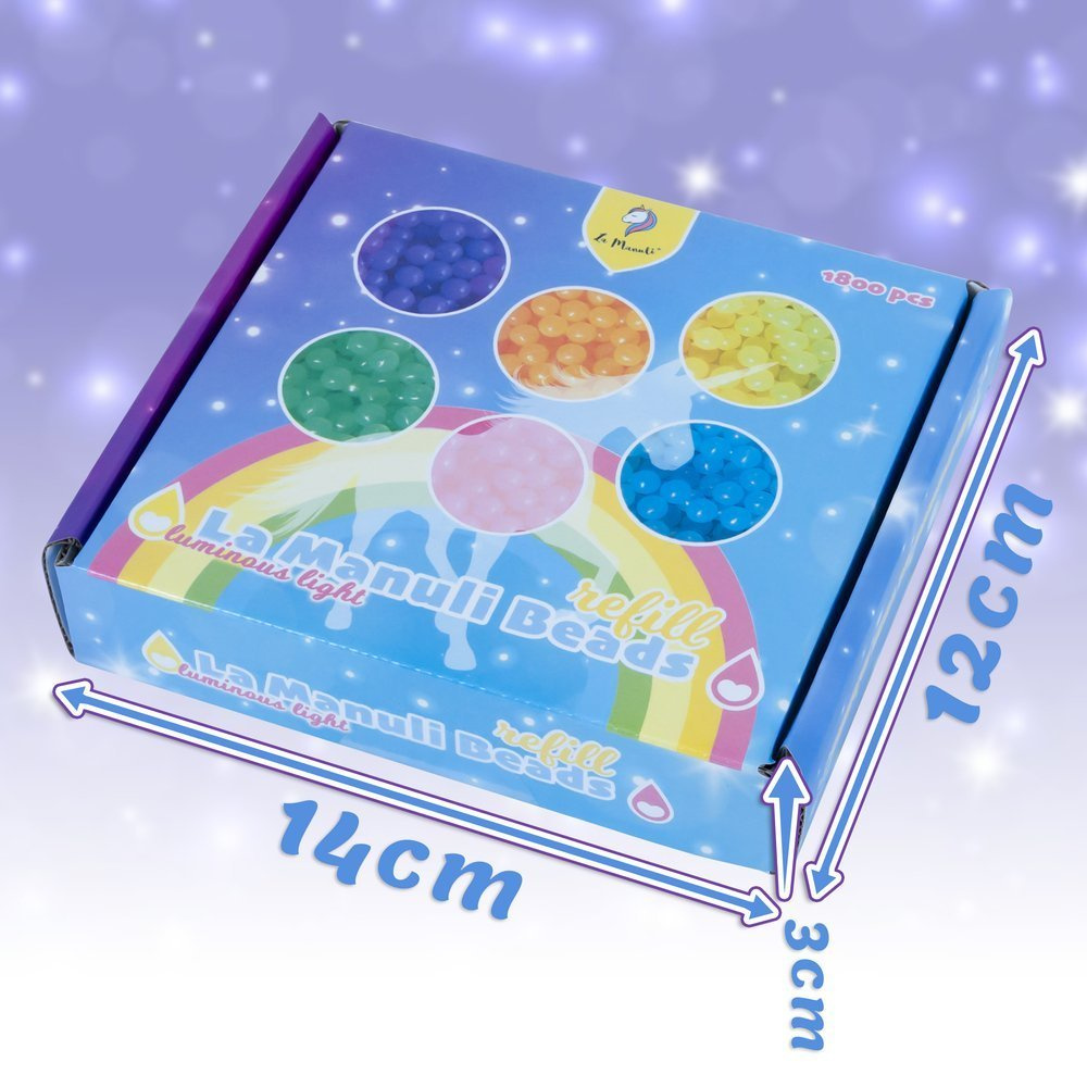 Koraliki wodne - zestaw uzupełniający ŚWIECĄCE